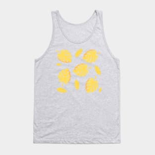 Golden Leaves Pattern Design Tank Top